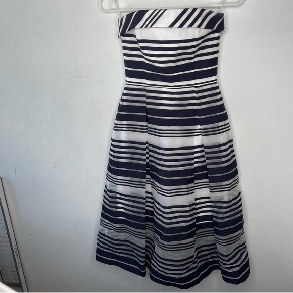 Nicholas Positano Striped Strapless Midi Dress - Picture 6 of 9